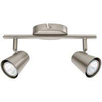 EONLION 2 Way Ceiling Spotlight Adjustable Downlight Fitting LED Bulbs in Silver