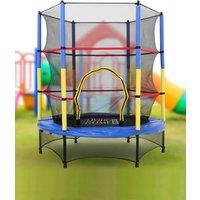 Living and Home 4.5FT Kids Mini Trampoline with Safety Enclosure in Blue