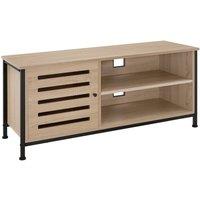 tectake Tv Stand Galway in Light Brown | Size: 110 cm