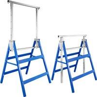 tectake Scaffold Trestle Set Of 2 in Blue
