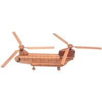 netfurniture CH-47 Chinook Wooden Helicopter - EXTRA LARGE Premium Display Model in Brown