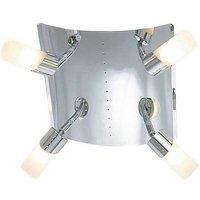 Netlighting Kopus Square Ceiling 4 Light G9 Polished Chrome in Grey