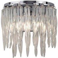Netlighting Tropez Wall Lamp 2 Light G9 Polished ChromeGlass in Grey