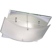 Netlighting Vito Flush Ceiling 2 Light Polished Chrome Smoked Mirror in Grey