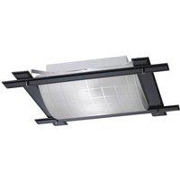 Netlighting Leo Flush Ceiling 3 Light Black Chrome Smoked Mirror