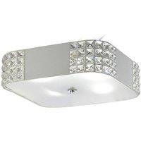 Netlighting Denver Flush Ceiling 4 Light White Crystal