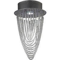 Netlighting Camilla Ceiling Round 1 Light Polished Chrome Crystal in Grey