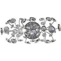 Netlighting Savanna Wall Lamp Switched 2 Light G9 Polished ChromeCrystal in Grey