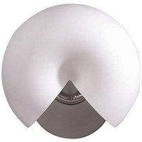 Netlighting Fosil Wall Lamp Switched 2 Light G9 Satin NickelFrosted White Glass in Grey