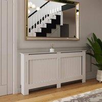 FWStyle Vertical Slat X-Large White Radiator Cover (H) 82.3 (W) 172cm (D) 19cm