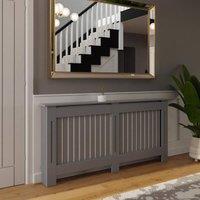 FWStyle Vertical Slat Large Grey Radiator Cover (H) 82.3 (W) 172cm (D) 19cm