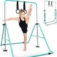 Kayman Foldable Gymnastics Horizontal Bar with Hand Protection in Teal | Size: Medium