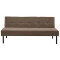 EONLION 3 Seater Click Clack Sofa Bed Linen Fabric Sofabed in Brown