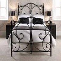 Havendro 4ft6 Double Bed - Black or White Luxury Metal Bed Black