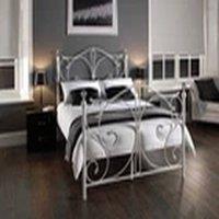 Havendro 4ft6 Double Bed - Black or White Luxury Metal Bed White