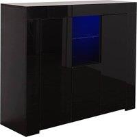 Havendro Modern TV Unit Cabinet Sideboard Cupboard Matt in Black