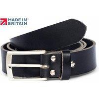 PRIMEHIDE Men's Black Full Grain Leather Belt, 35mm Width, Handcrafted in England | Size: XL