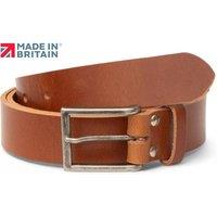 PRIMEHIDE Men's Tan Full Grain Leather Belt, 35mm Width, Handcrafted in England | Size: Large