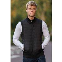Kensington Eastside Men's Quilted Fleece Lined Zip-Through Gilet in Black | Size: XL