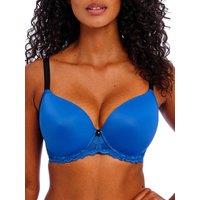 Freya Women's Offbeat Moulded Demi T-Shirt Bra in Blue | Size: 36DD