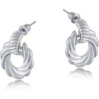 BIG METAL LONDON Women's SIMA WREATH STUD EARRINGS in Silver | Size: 2 cm