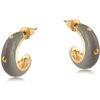 BIG METAL LONDON Women's BELLA STAR EMBOSSED TWO TONE EARRINGS in Taupe | Size: 2 cm