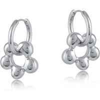 BIG METAL LONDON Women's RITA DAISY EARRINGS in Silver | Size: 2 cm