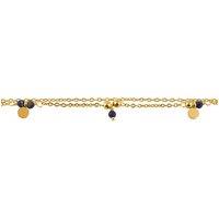 BIG METAL LONDON Women's KATHRYN STAINLESS STEEL ANKLET in Blue | Size: 22 cm