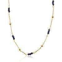 BIG METAL LONDON Women's CARINA STAINLESS STEEL NECKLACE in Blue | Size: 40 cm