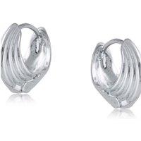 BIG METAL LONDON Women's ATHENA SMALL HUGGIES EARRINGS in Silver | Size: 2 cm