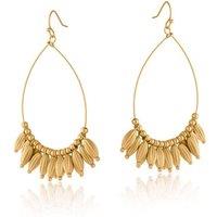 BIG METAL LONDON Women's VITTORIA SEED OVERSIZED MATTE EARRINGS in Gold | Size: 6 cm