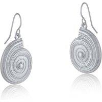 BIG METAL LONDON Women's VERONICA MATTE CONCH EARRINGS in Silver | Size: 2 cm