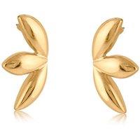 BIG METAL LONDON Women's YVONNE LIQUID WINGED EARRINGS in Gold | Size: 4 cm