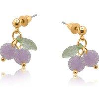 BIG METAL LONDON Women's VLADIMIRA FROSTED BERRIES STUD EARRINGS in Lilac | Size: 2 cm