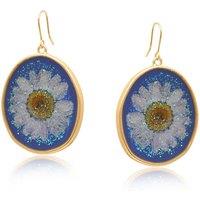 BIG METAL LONDON Women's TOULOUSE WILDFLOWER STATEMENT EARRINGS in Gold | Size: 4 cm