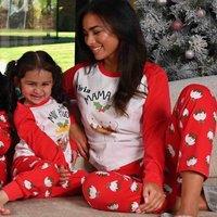 Lulabay Women's Personalised PUD Christmas Pyjamas in Red | Size: 20-22