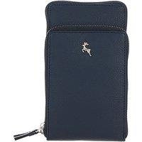 Ashwood Leather Women's 'Incanto Cuoio' Crossbody Phone Bag in Navy