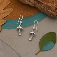 Orsa May Women's Sterling Silver Woodland Mushroom Drop Earrings