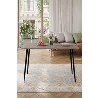 Living and Home Modern Dining Table with MDF Tabletop & Metal Legs in Grey