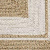 THE RUGS Indoor Outdoor Trenzado Rug Polypropylene Bordered Plain Design in Beige | Size: 160 cm x 230 cm