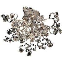 Netlighting Kurlz Ceiling 15 Light G4 Polished ChromeCrystal NOT LEDCFL Compatible in Grey