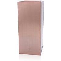 Primrose Zinc Galvanised Tall Cube Copper Patio Planter 100cm in Brown