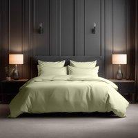 Snug City Luxury 400TC Cotton Sateen Hotel Quality Duvet Cover & Pillowcase in Cream | Size: King