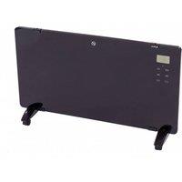 Oypla Glass Free Standing/Wall Mounted Electric Panel Convector Heater in Black