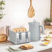 HOMCOM Kettle & Toaster Set with 3000W Rapid Boil, 4 Slice Toaster in Grey