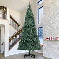 Berkfield Home Artificial Pre-lit Christmas Tree with Ball Set Green 500 cm