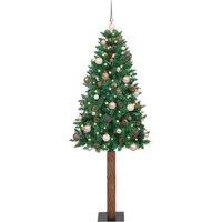 Berkfield Home Slim Christmas Tree Green 180 cm PVC & Solid Pine wood