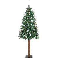 Berkfield Home Slim Christmas Tree Green 180 cm PVC & Solid Pine wood