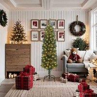 Berkfield Home Artificial Christmas Tree with 300 LEDs with Stand Green 180 cm