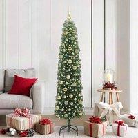 Berkfield Home Artificial Christmas Tree with 300 LEDs with Stand Green 180 cm